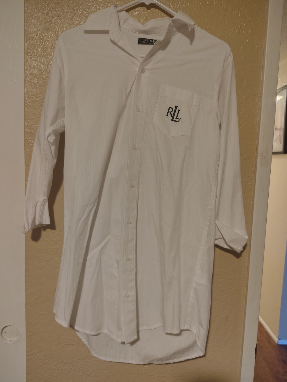 Ralph Lauren White Long-Sleeve Button-Up Shirt